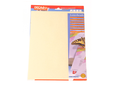 'Esipainettu paperi, DECAdry SCL-7607 esipainettu paperi, Fibers cream'